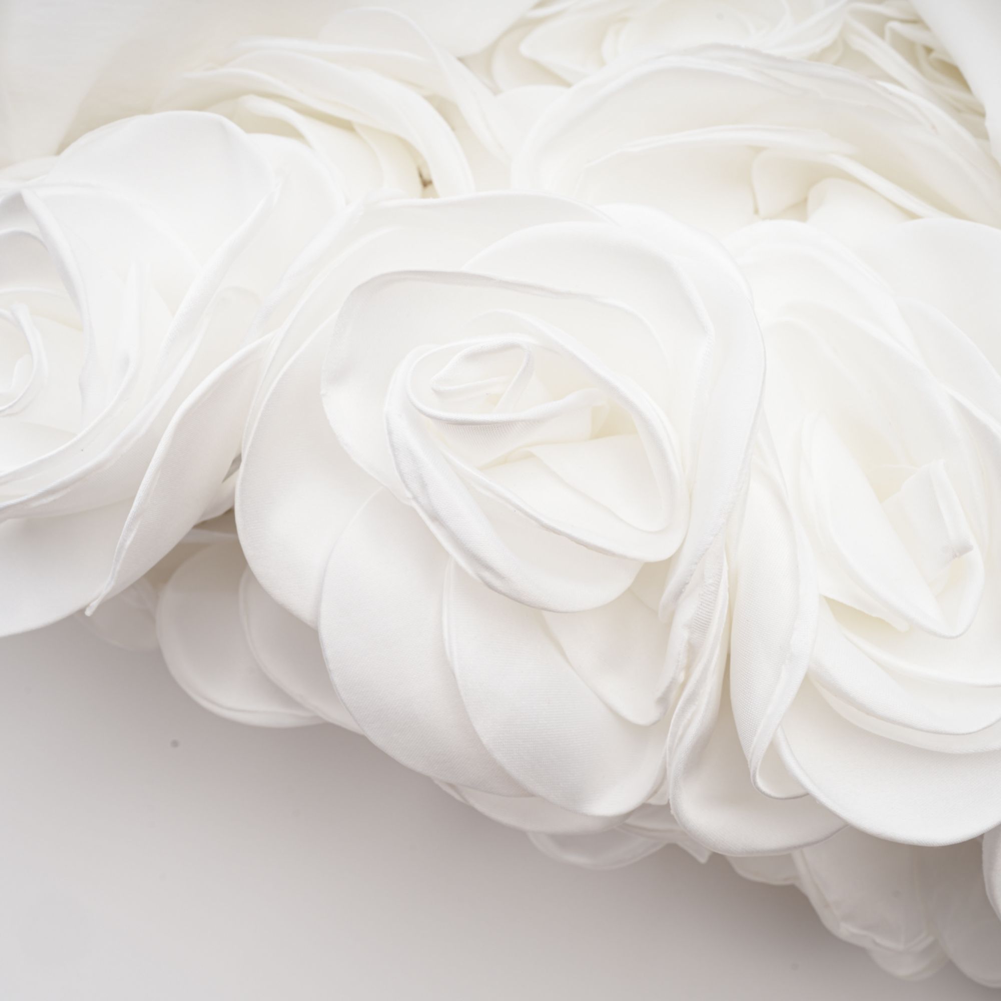 White Petal-Layered Corset Mini Dress