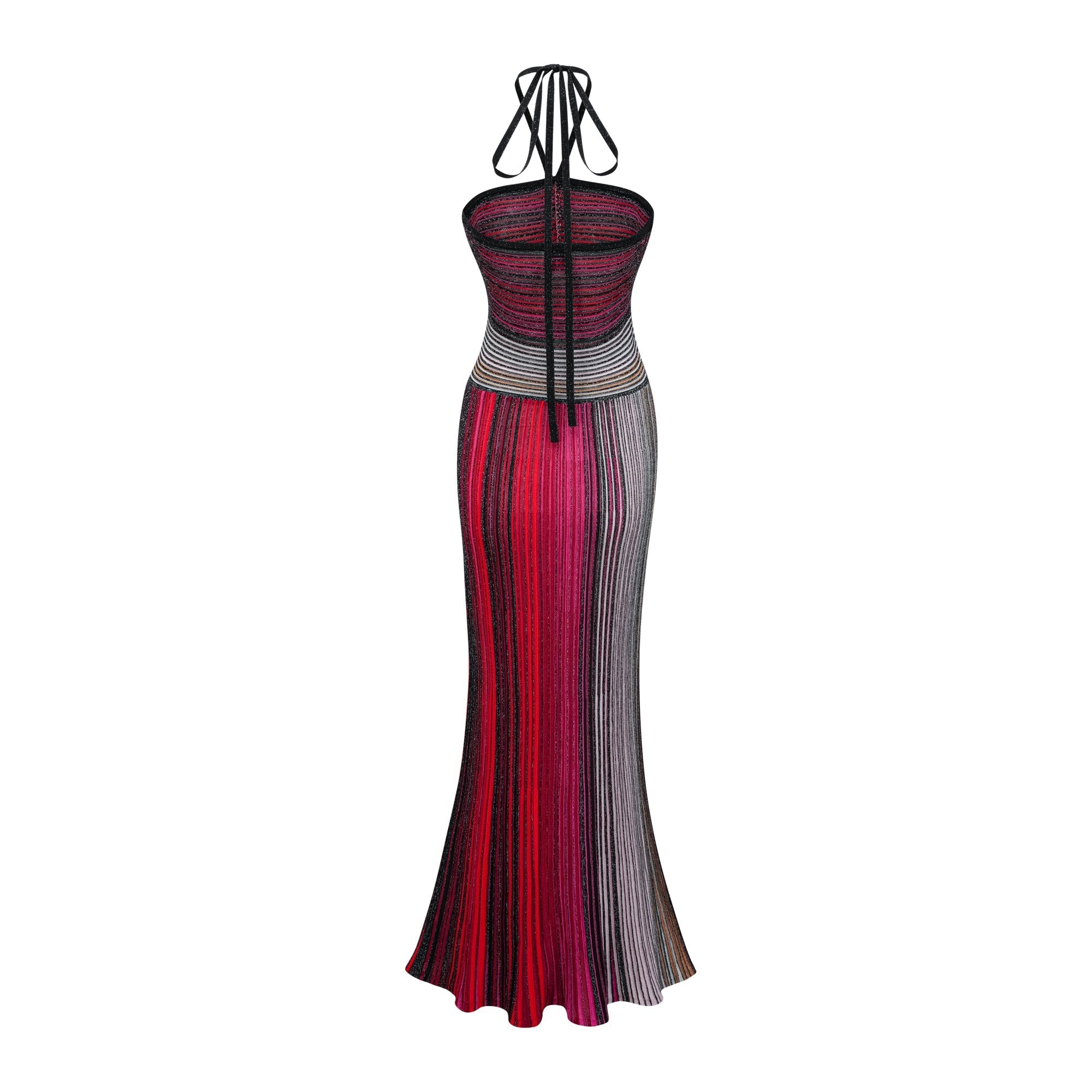 Red Knit Maxi Dress