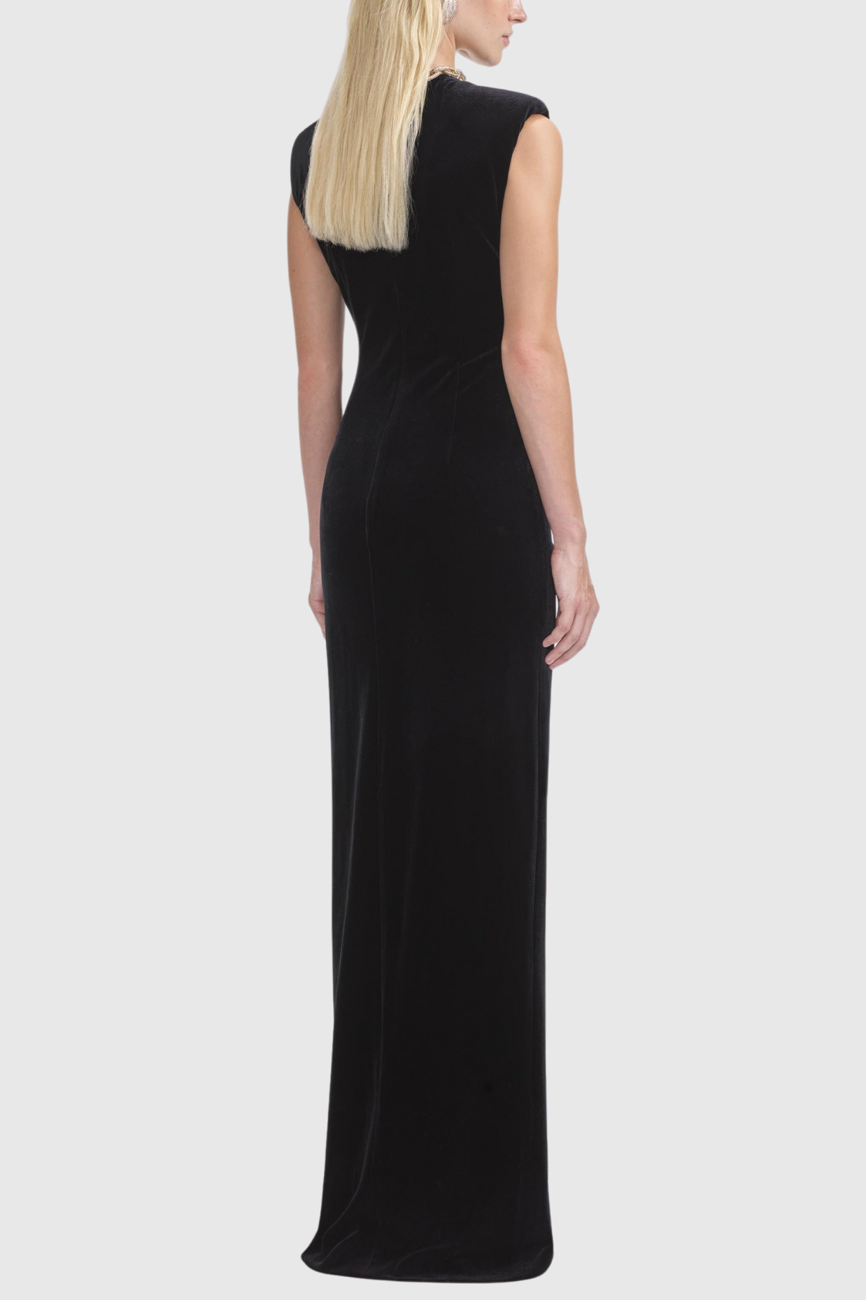 Chain-Embellished Maxi Dress