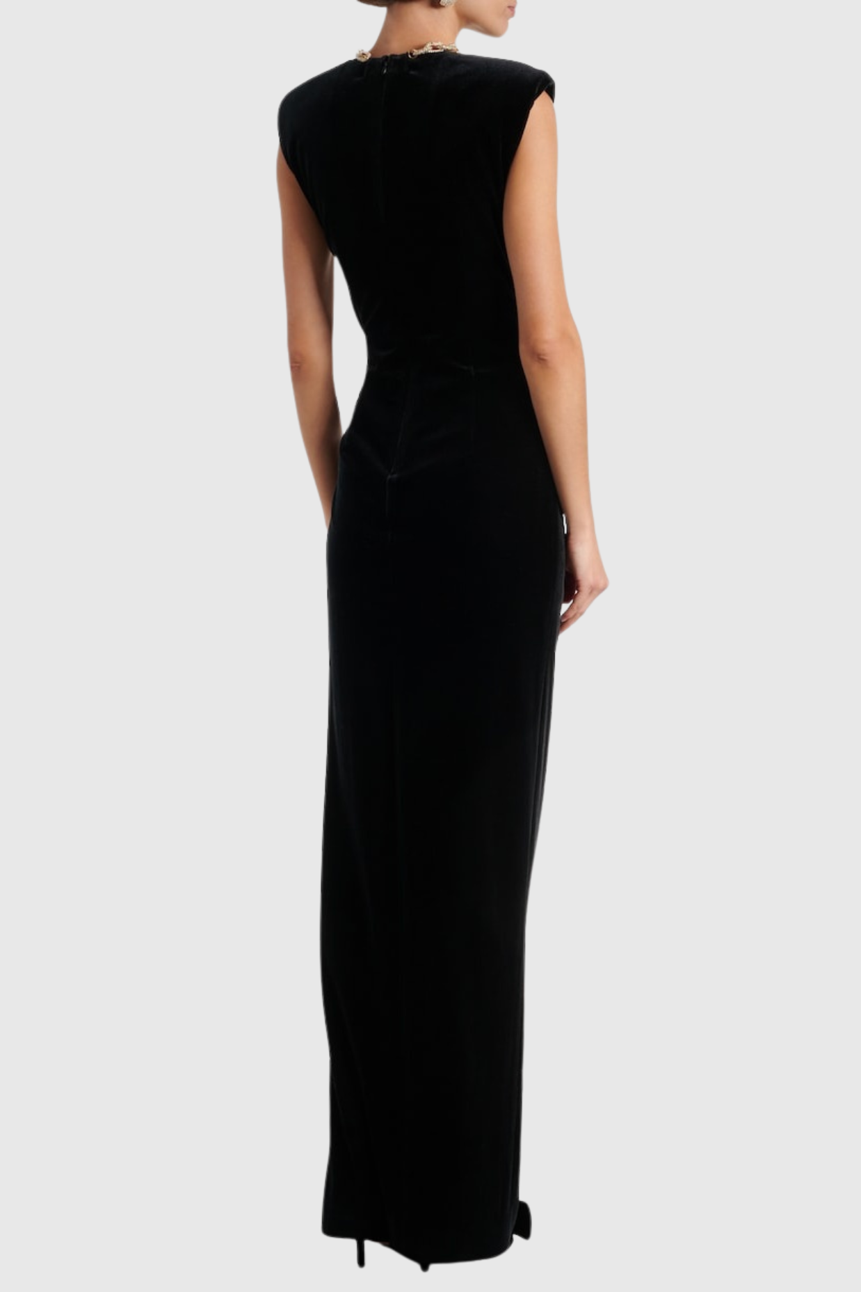 Chain-Embellished Maxi Dress
