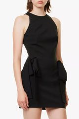 Bow-Side Sleeveless Mini Dress