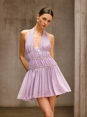 DoutRhinestone Mini Dress