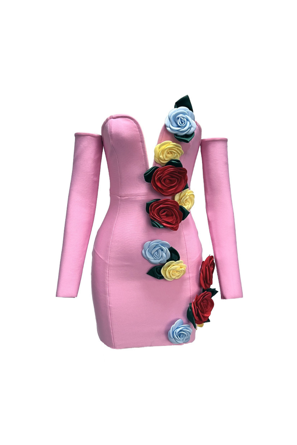 3d Flower Top Mini Dress
