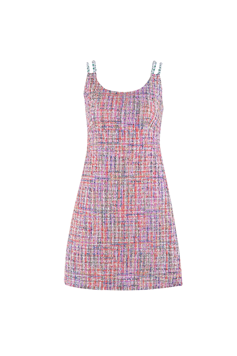 Round Neck Bradde Chain Sleeveless Mini Dress