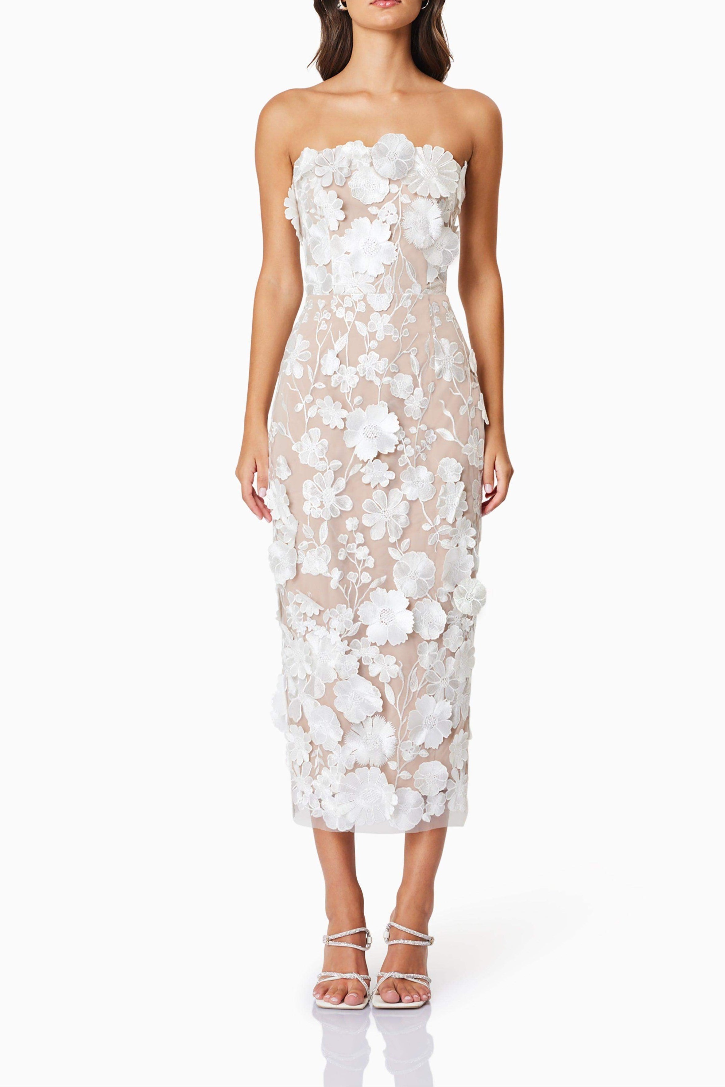 HMidi Dress In White