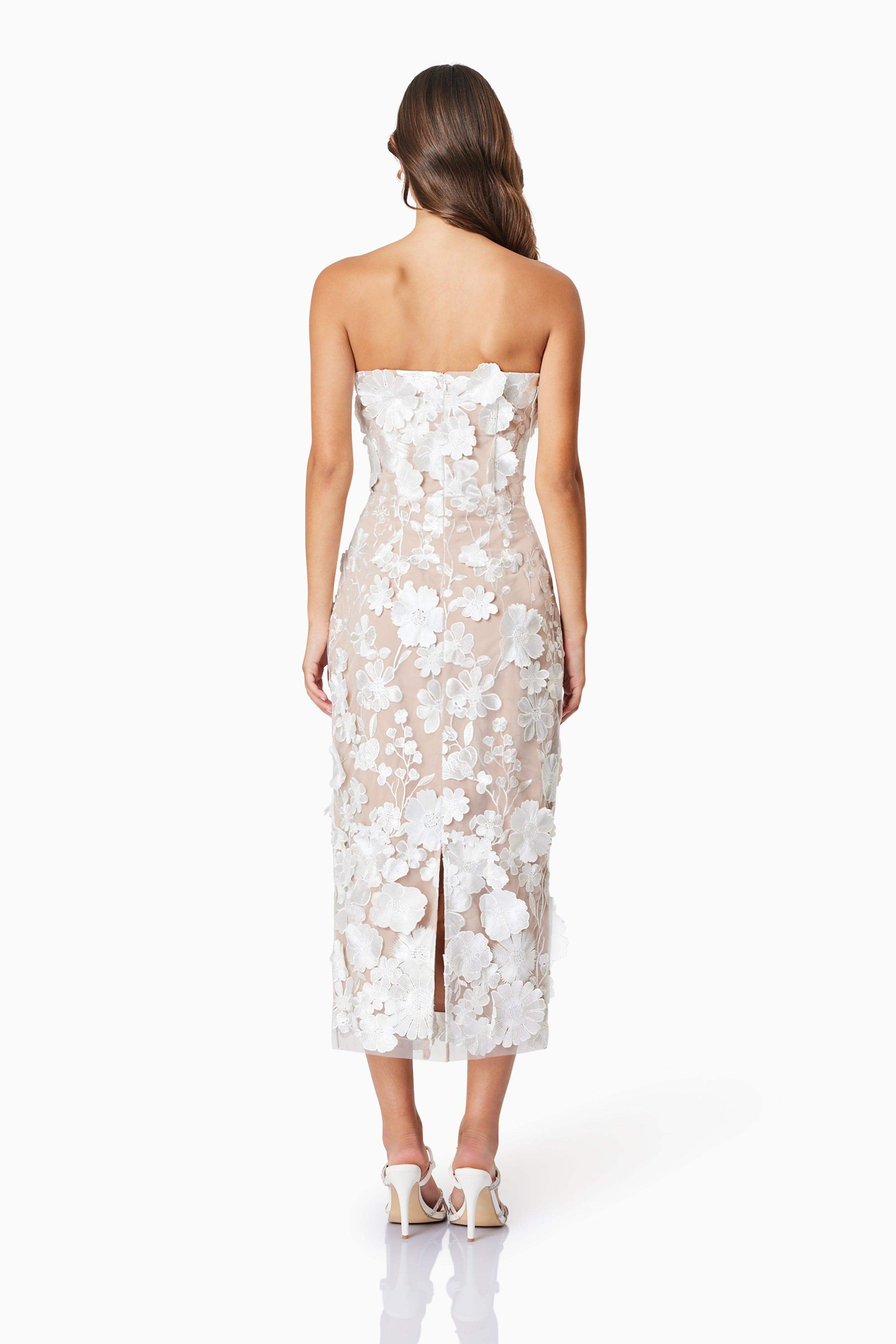 HMidi Dress In White