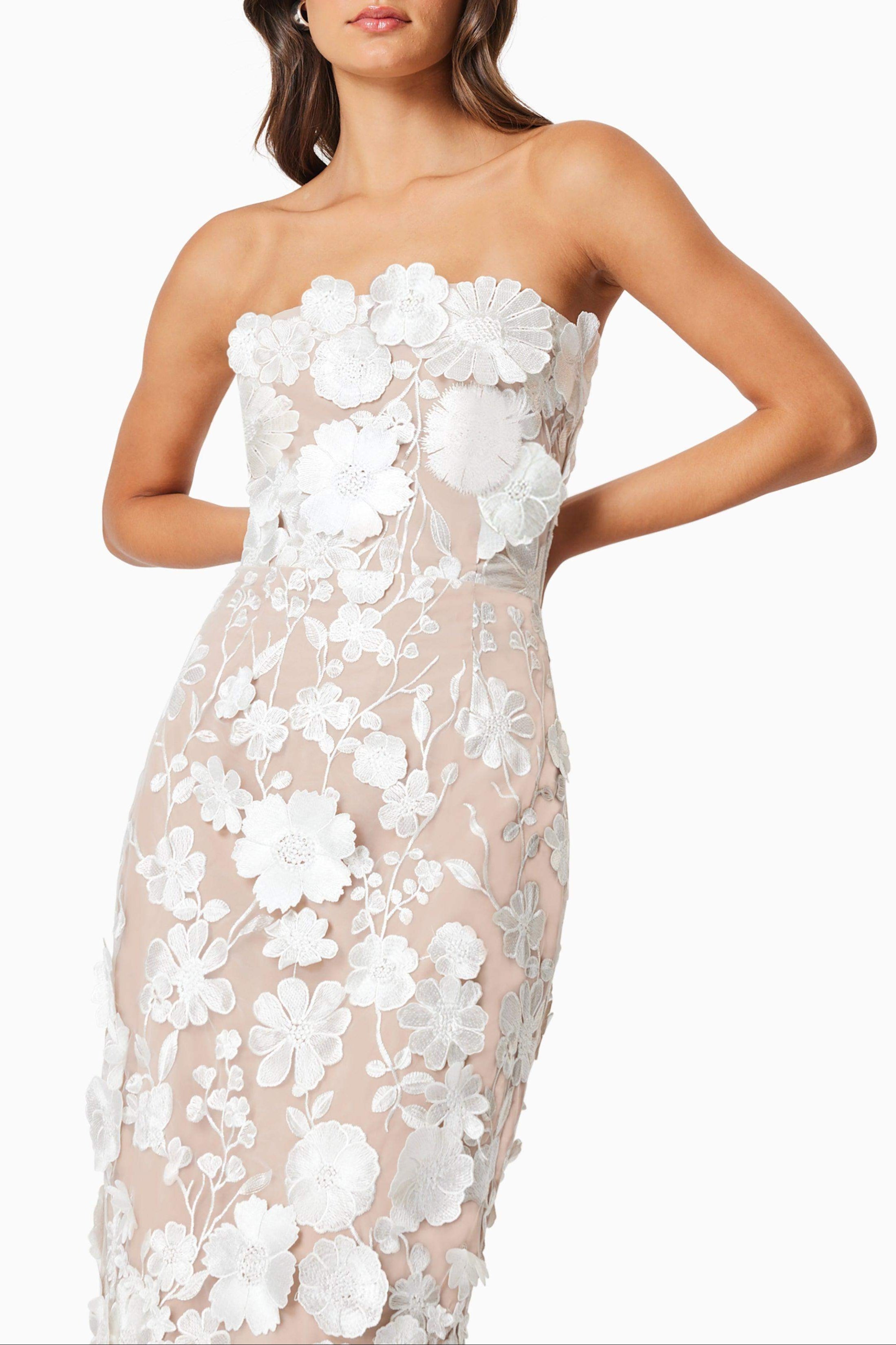 HMidi Dress In White