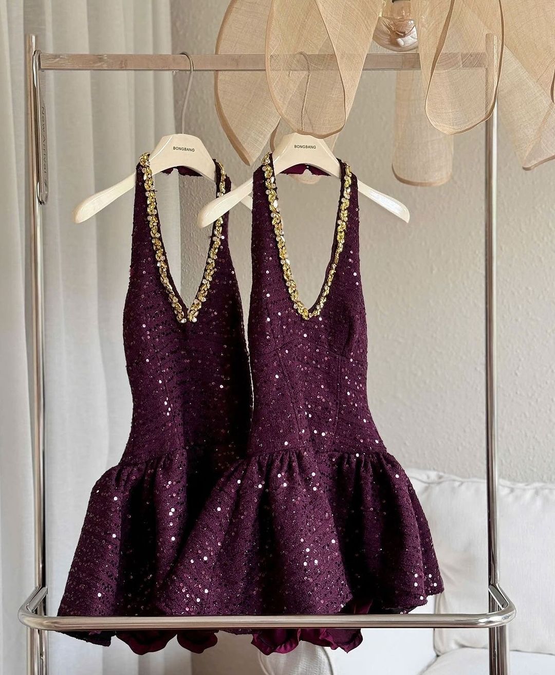 Rose Mini Dress In Purple