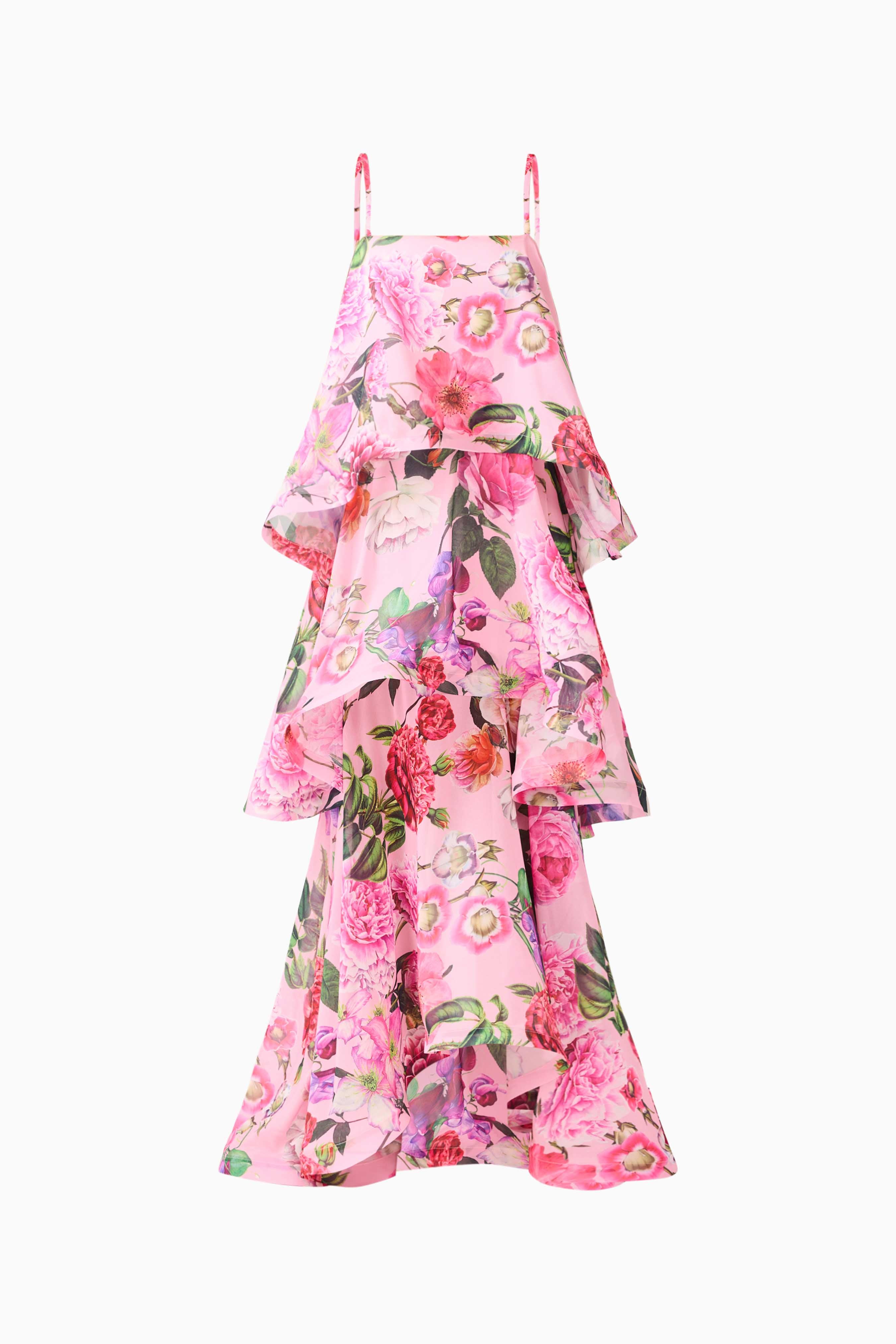 Maxi Dress In Pink Floral