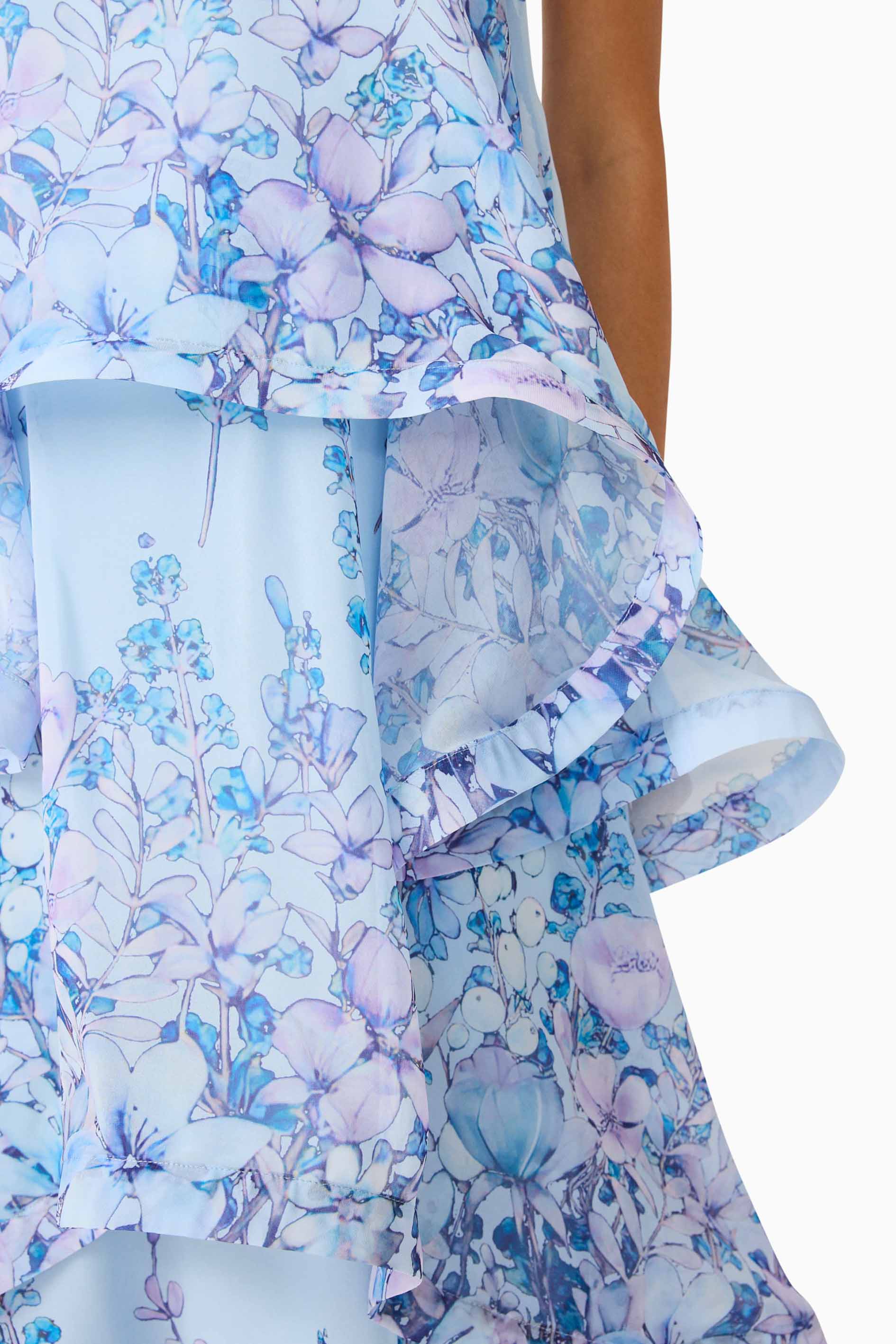 Maxi Dress In Baby Blue Floral