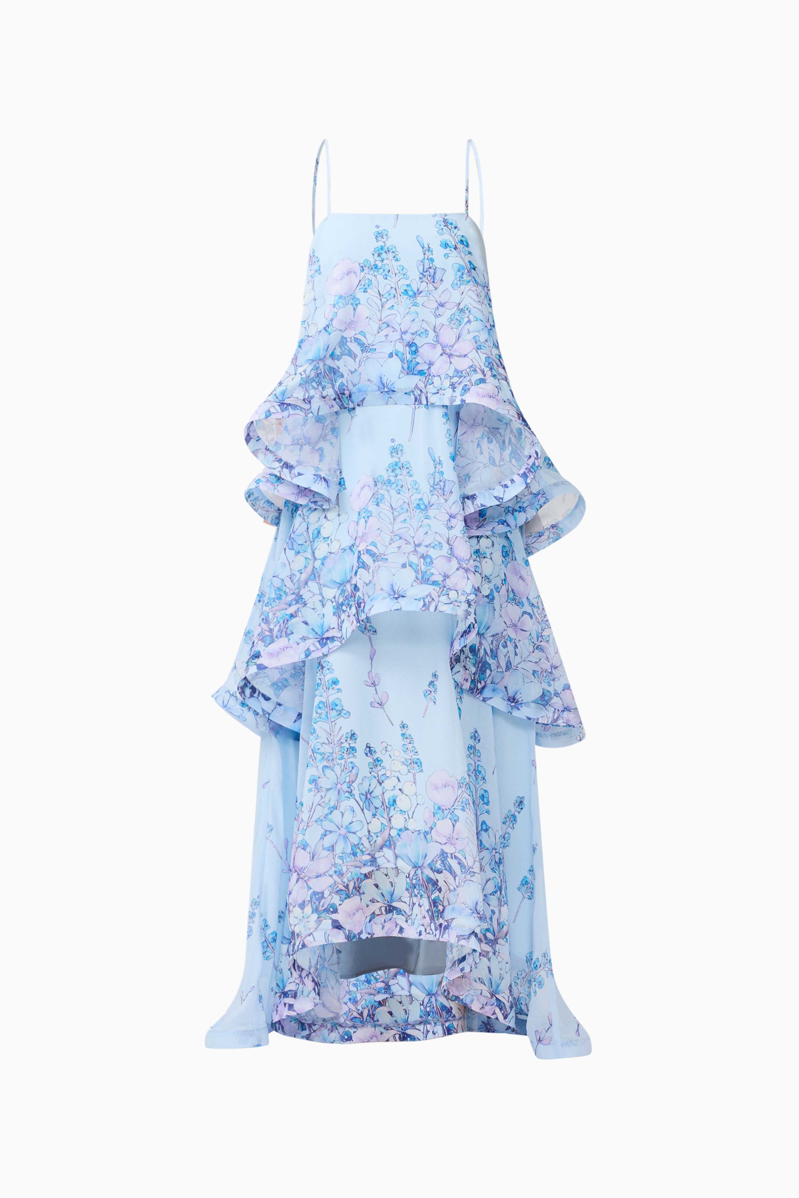 Maxi Dress In Baby Blue Floral