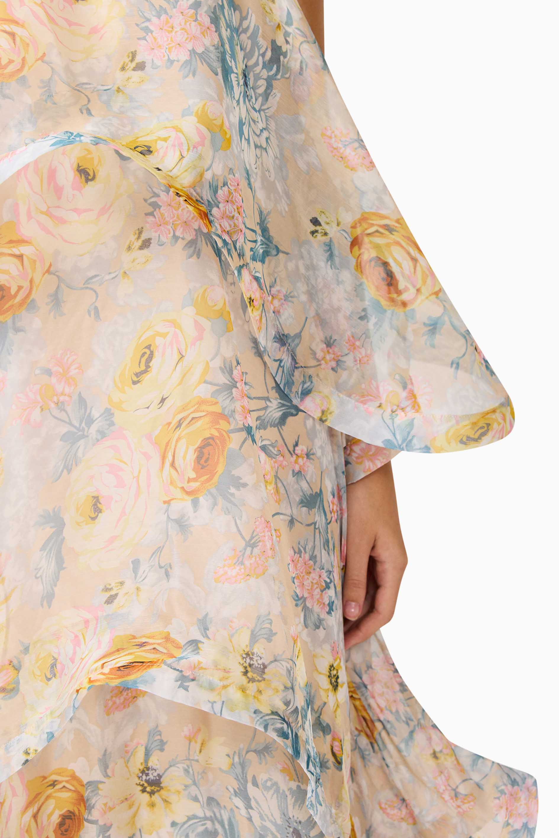 Maxi Dress In Yellow Floral