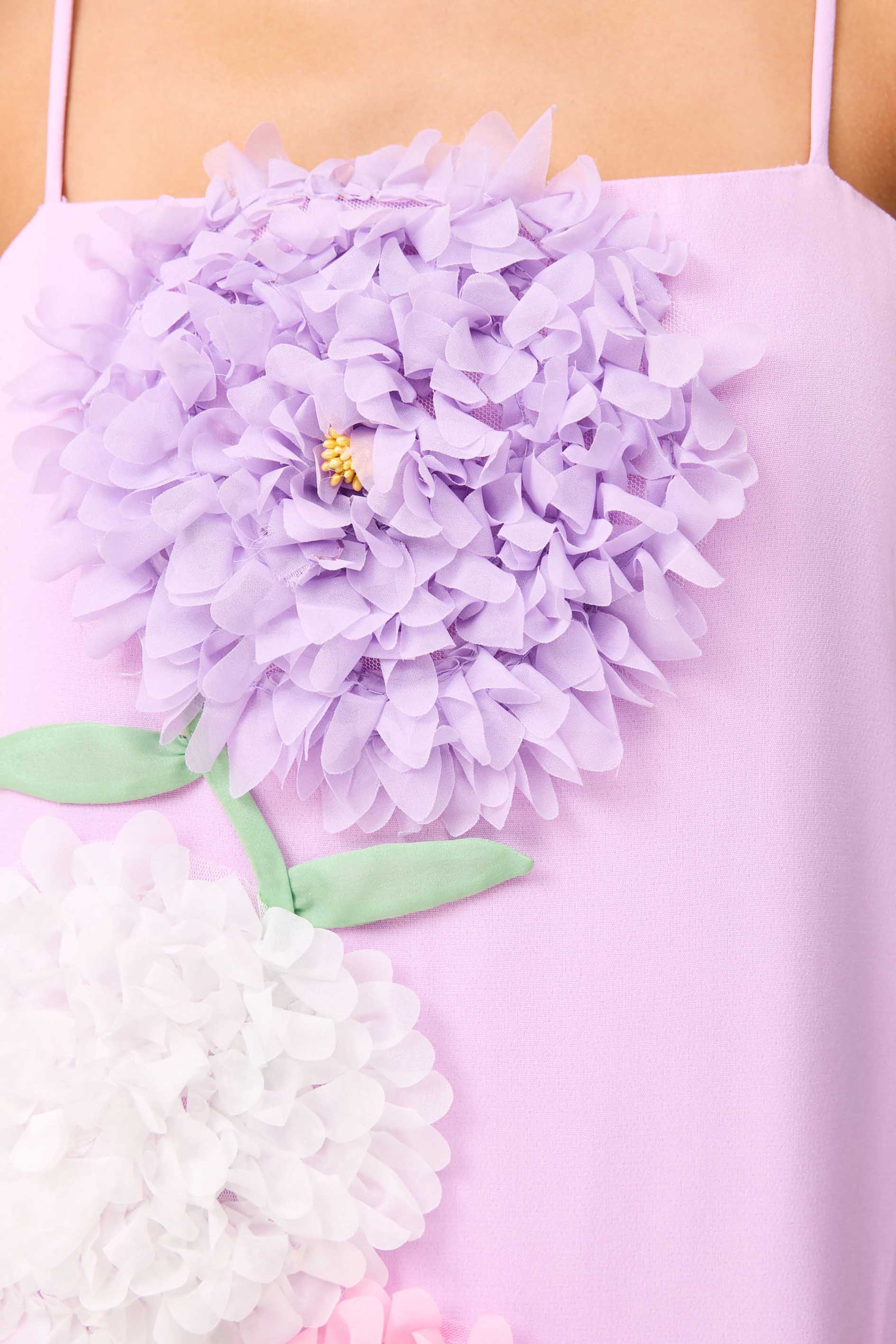 Embroidered Maxi Dress in Purple