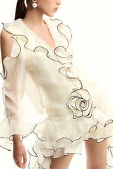 Eavan Ruffle Floral Mini Dress