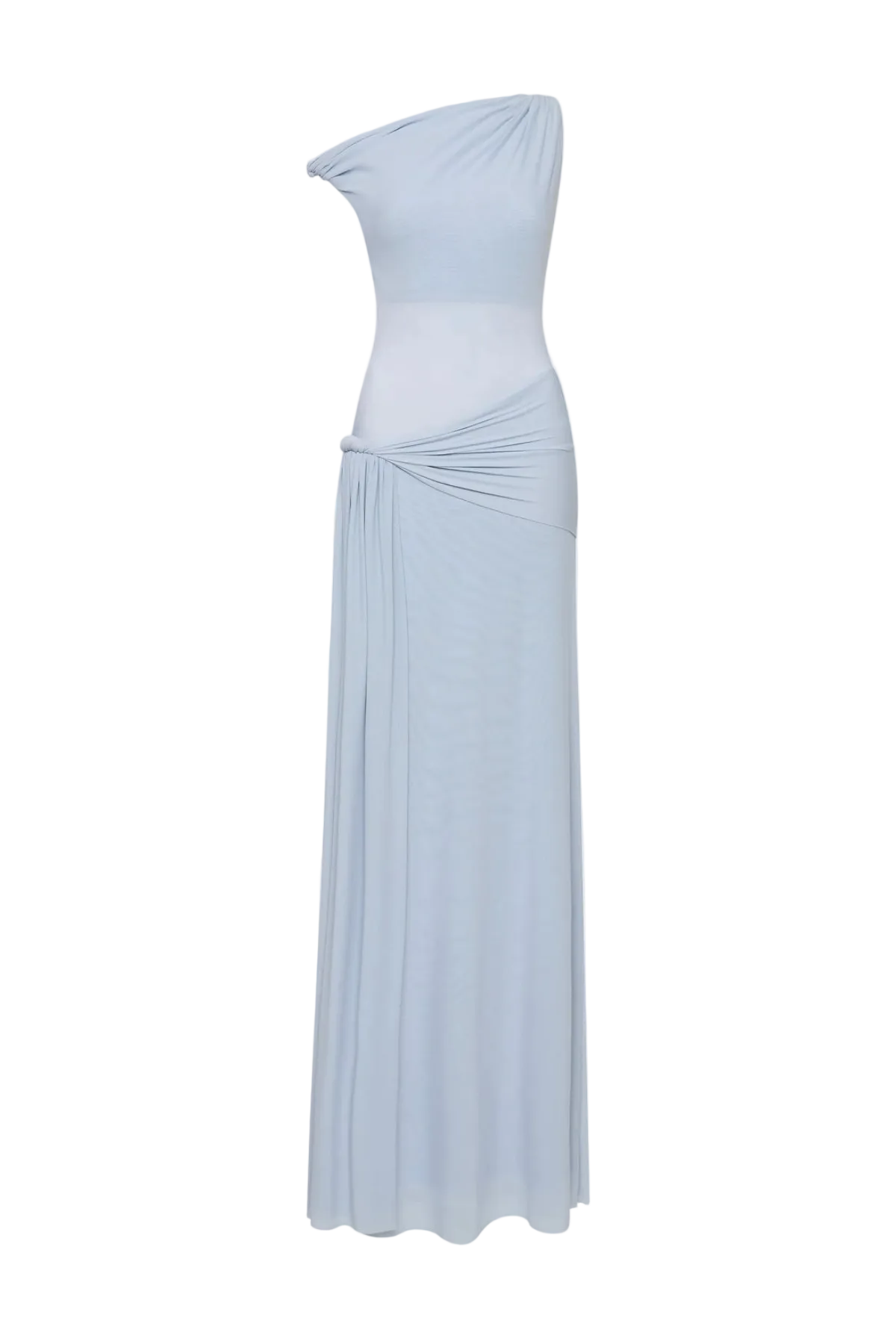Off Shoulder Twist Maxi Dress - Blue