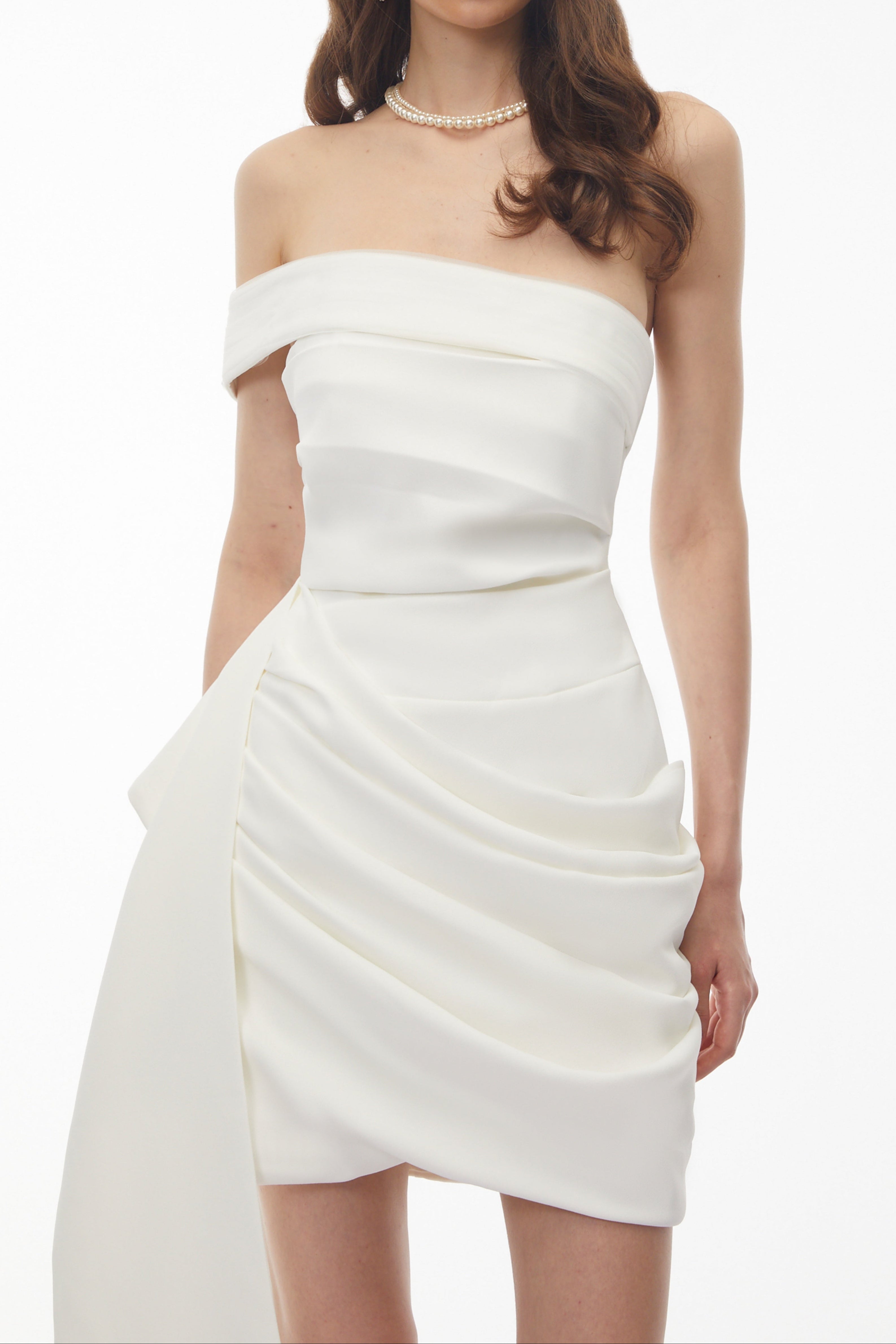 Off Shoulder Wrap Mini Dress