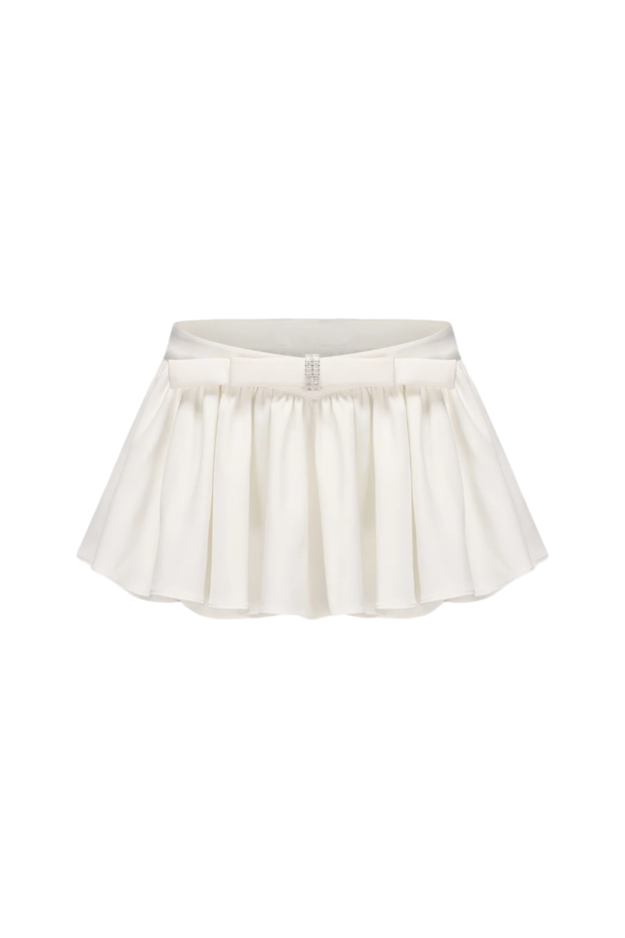 Ruched Ruffle Two Piece Set - White