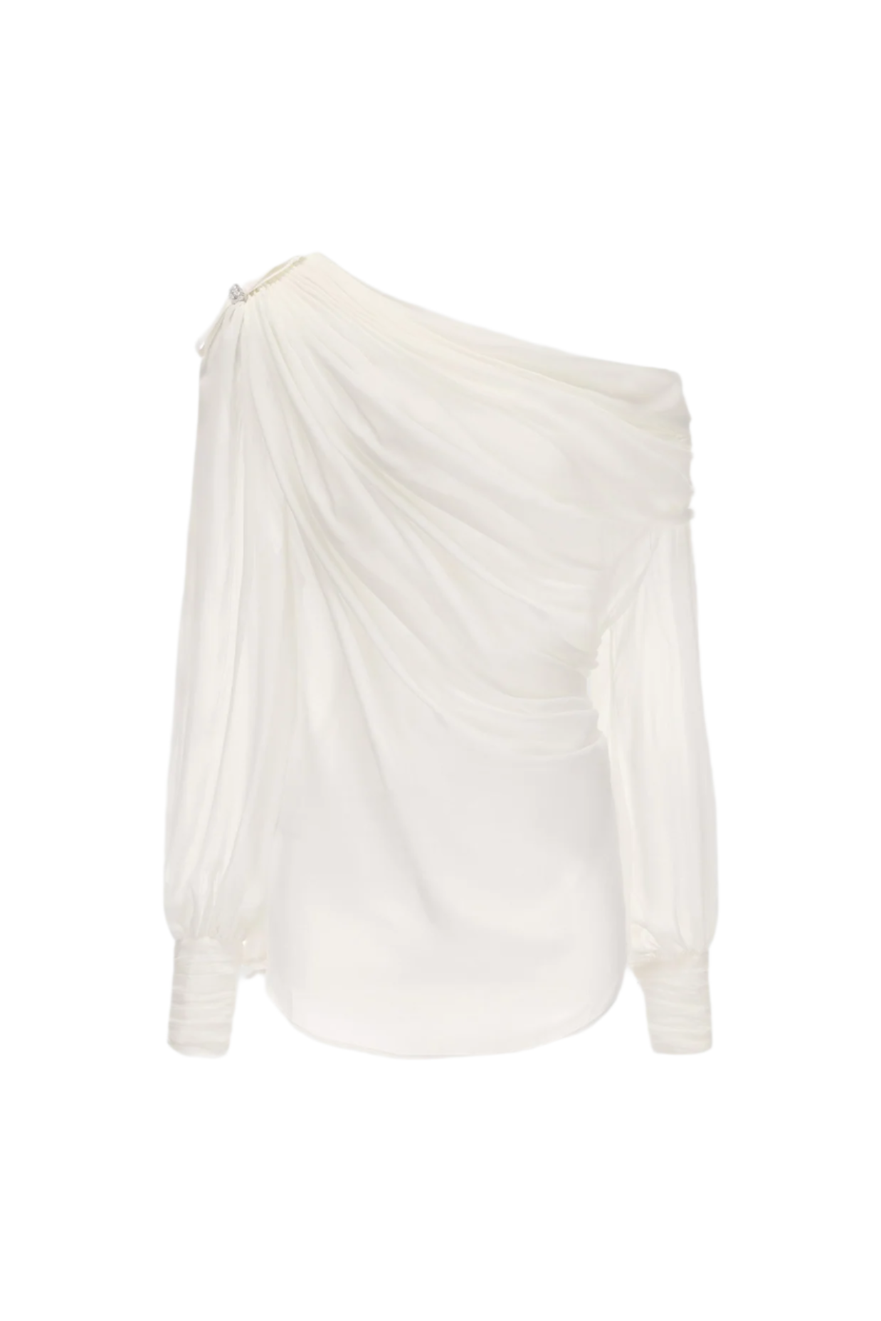 Ruched Ruffle Two Piece Set - White