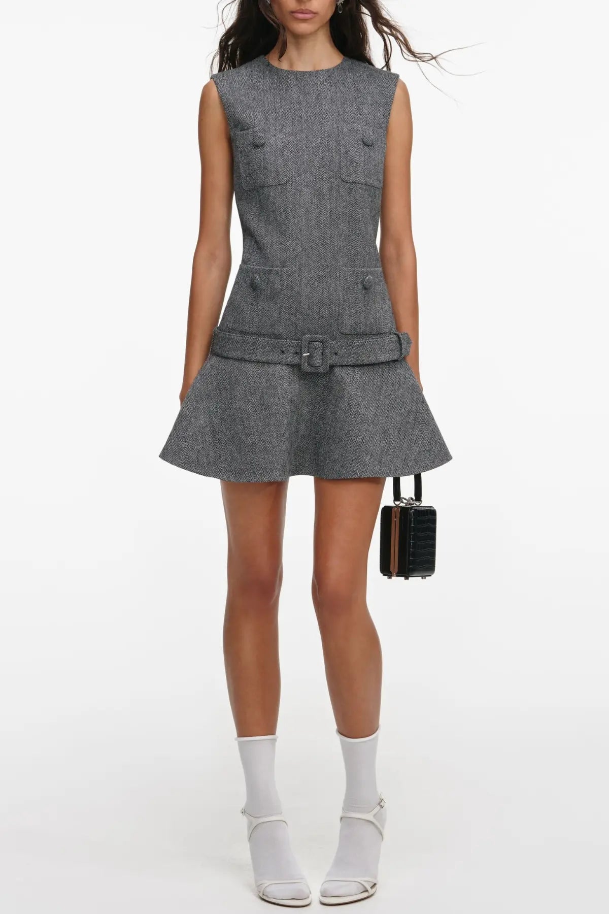 Herringbone Mini Dress