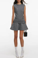 Herringbone Mini Dress