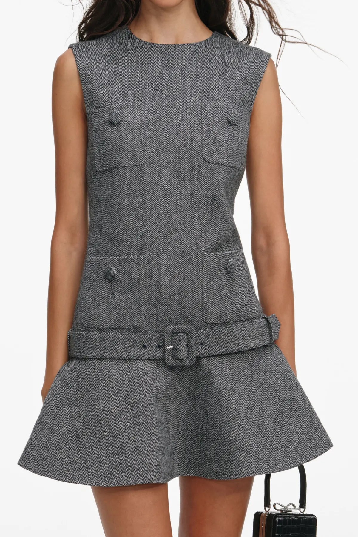 Herringbone Mini Dress