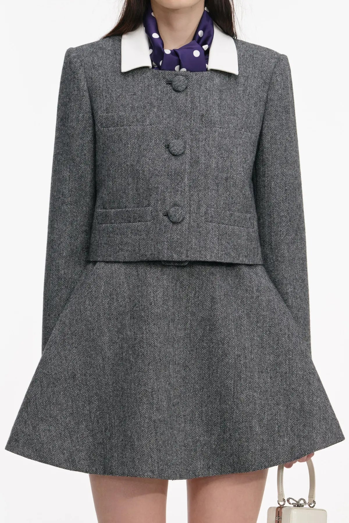 Herringbone Scarf Jacket