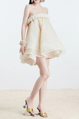 Rope Top Skirt in Beige