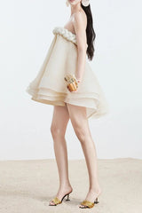 Rope Top Skirt in Beige