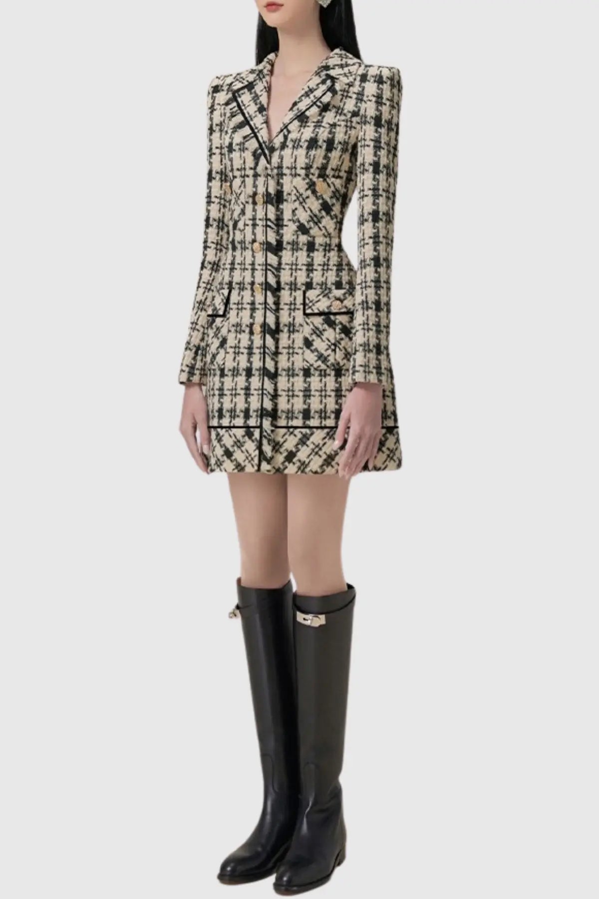 Houndstooth Mini Dress