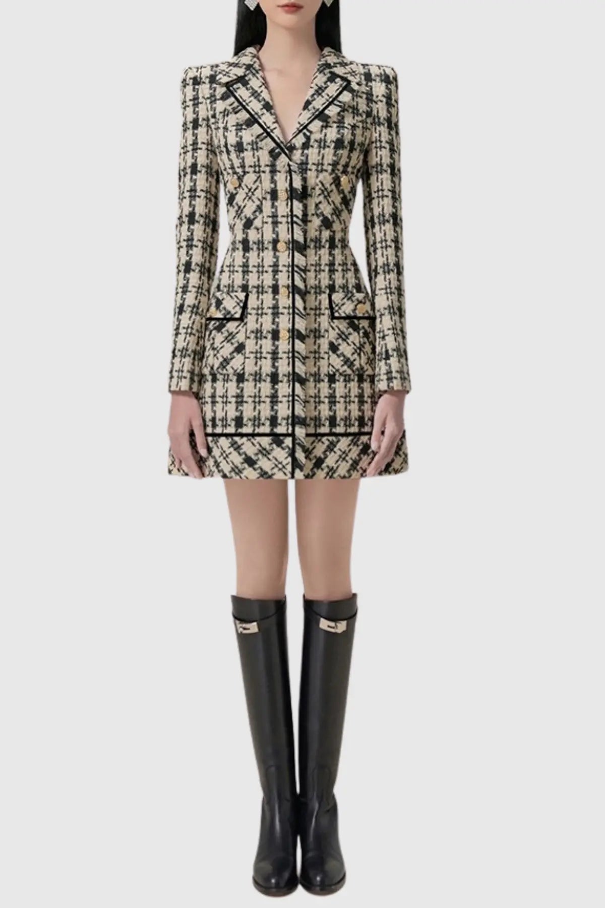 Houndstooth Mini Dress