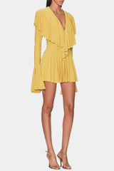 Ruffle Mini Dress - Yellow