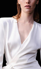 Long Sleeve Dress In White