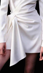 Long Sleeve Dress In White