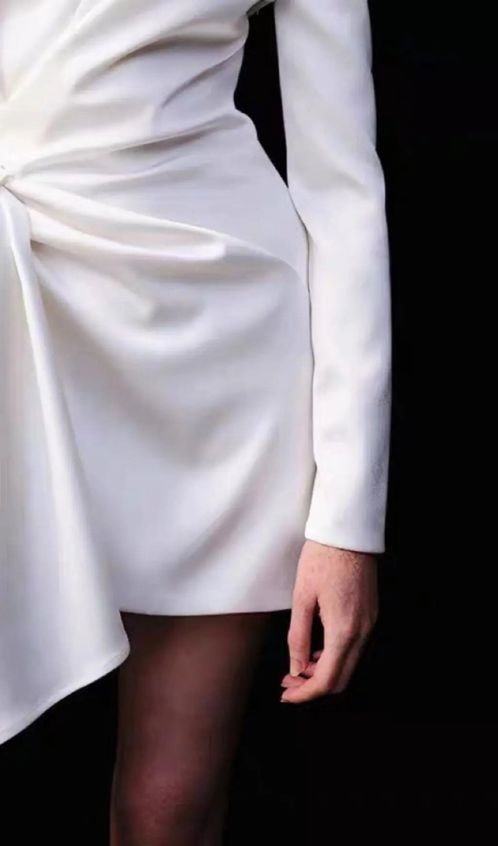Long Sleeve Dress In White