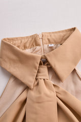 Stylish Sleeveless Halter BlouSequin with Neck Tie Detail