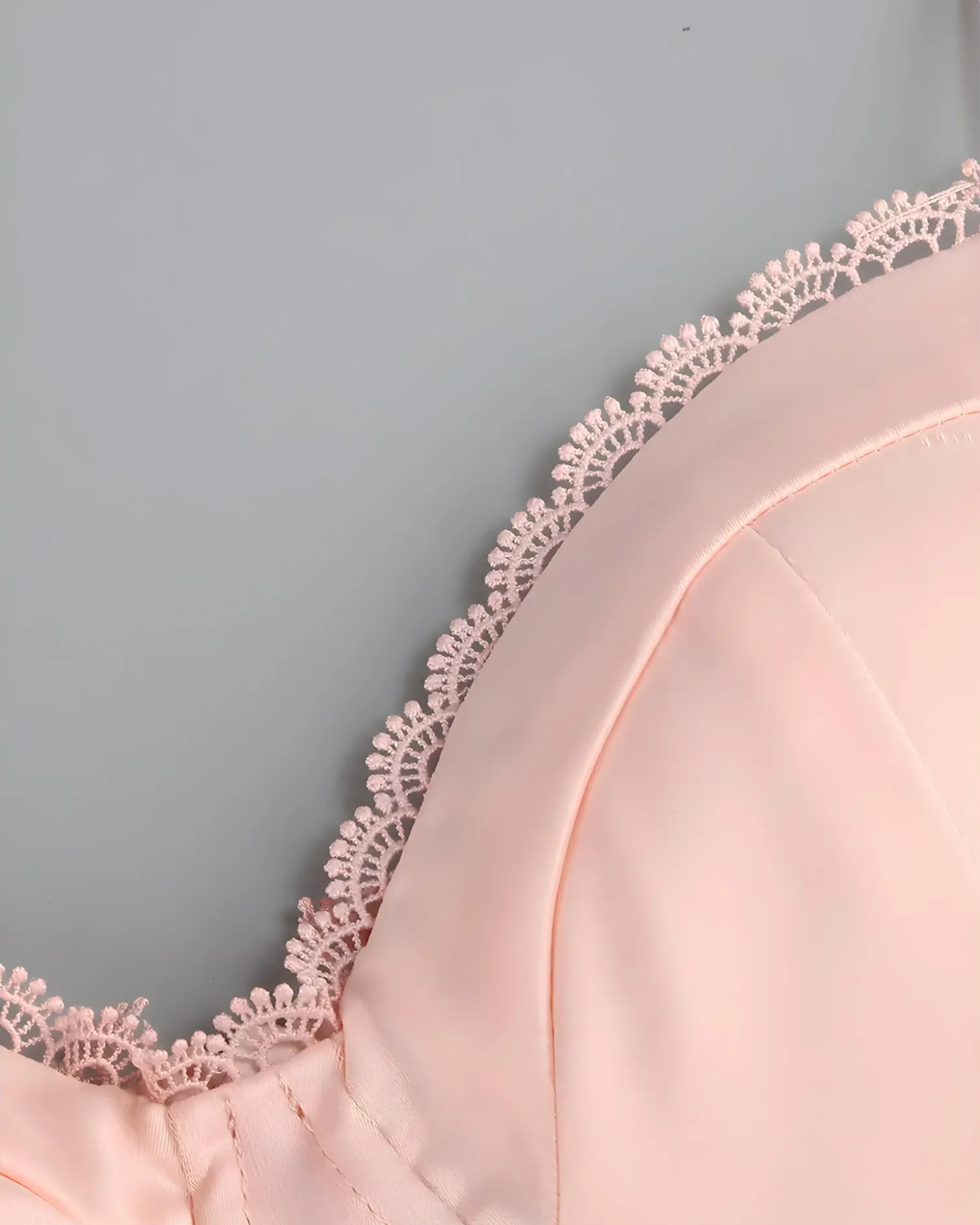 Satin Corset Layered A-Line Midi Dress - Baby Pink