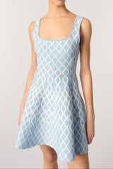 Patterned-Sleeveless Mini Dress