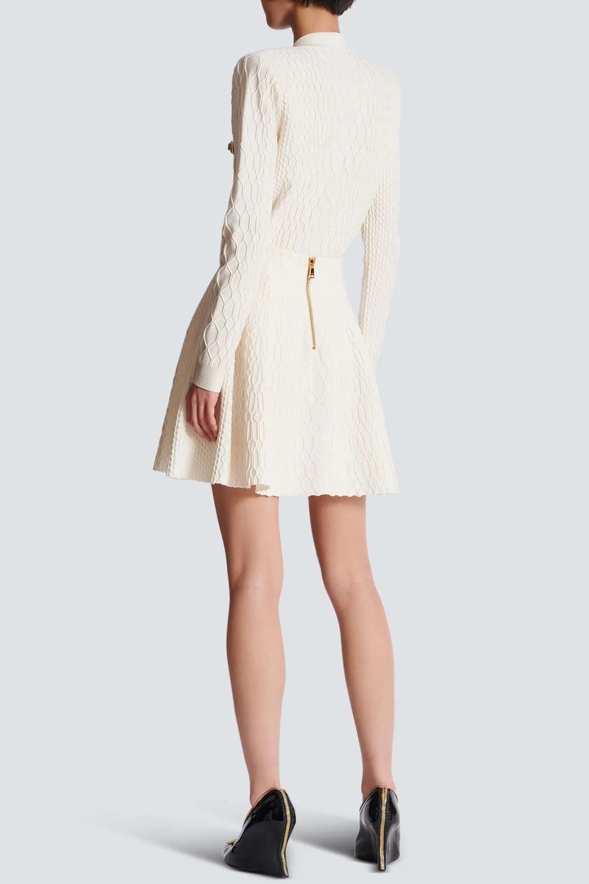 Kabin Crocodile Knit Top - White