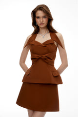 Brown Mini Dress