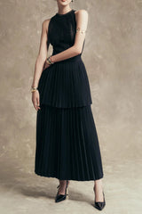 Sleeveless Skirt Suit in Black