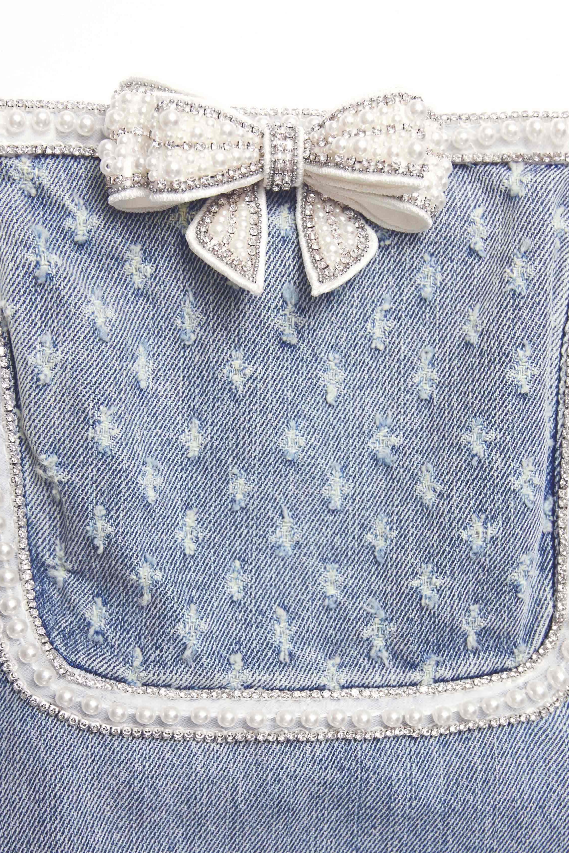 Light Blue Denim Mini Dress