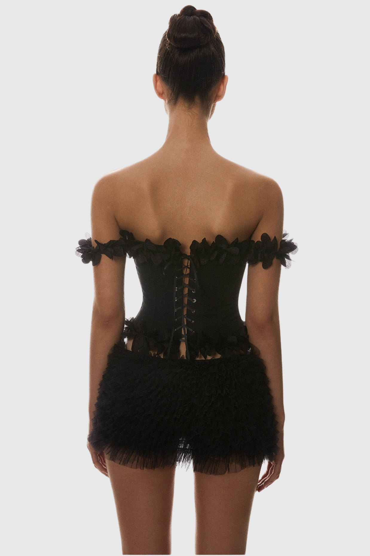 Off Shoulder Lace Up Corset