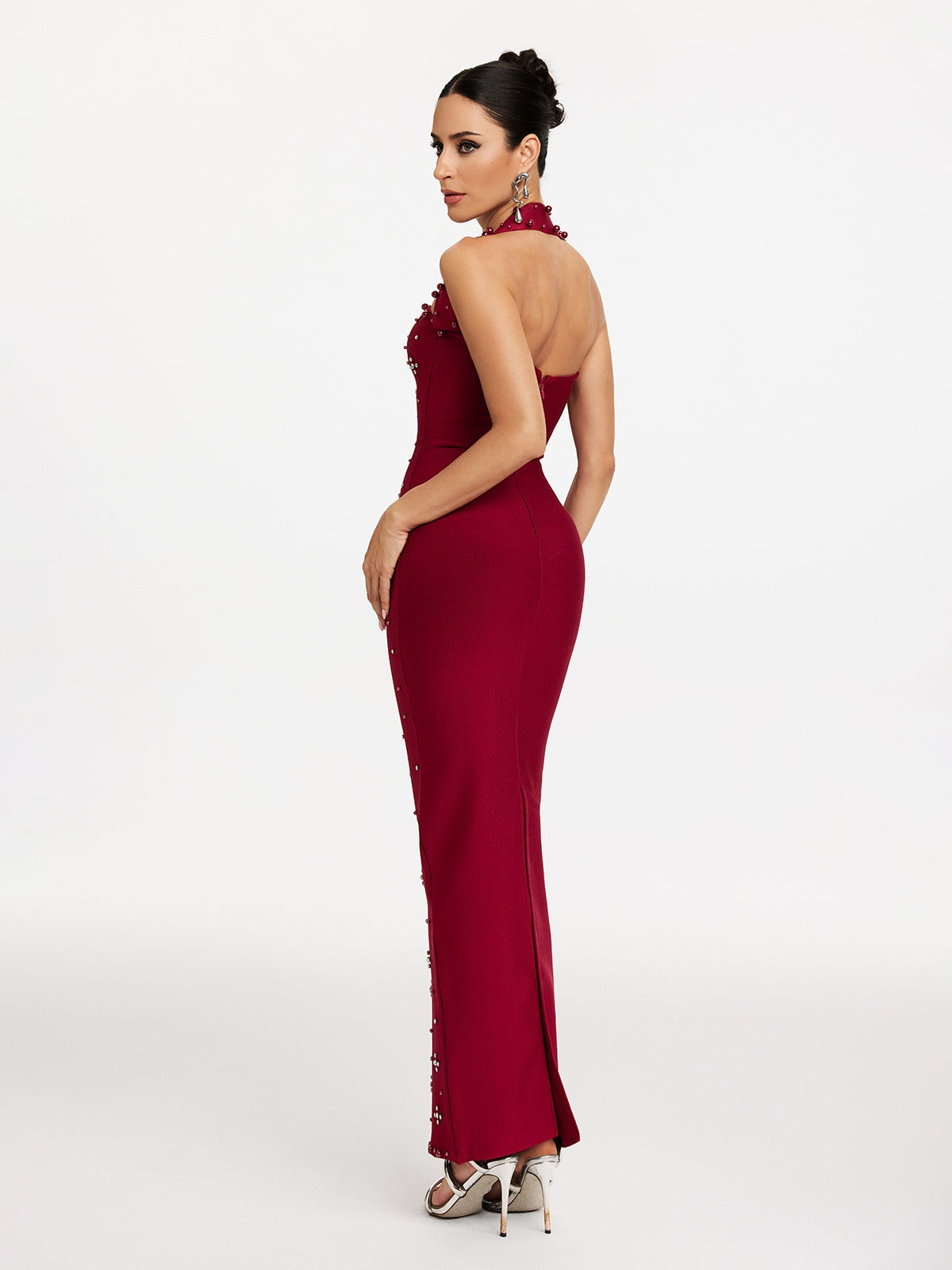 Bandage Midi Dress in Red