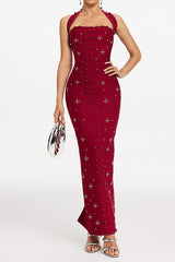 Bandage Midi Dress in Red