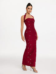 Bandage Midi Dress in Red