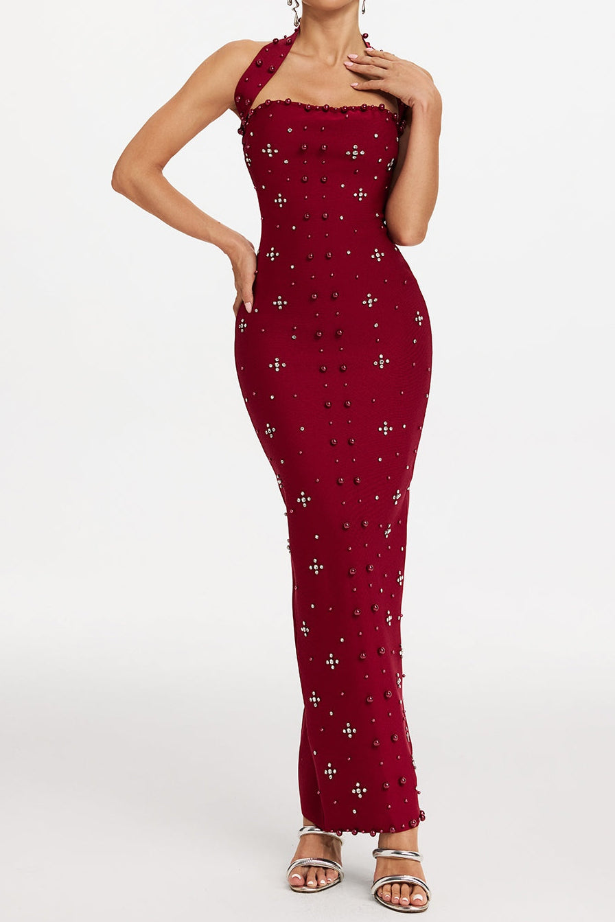 Bandage Midi Dress in Red
