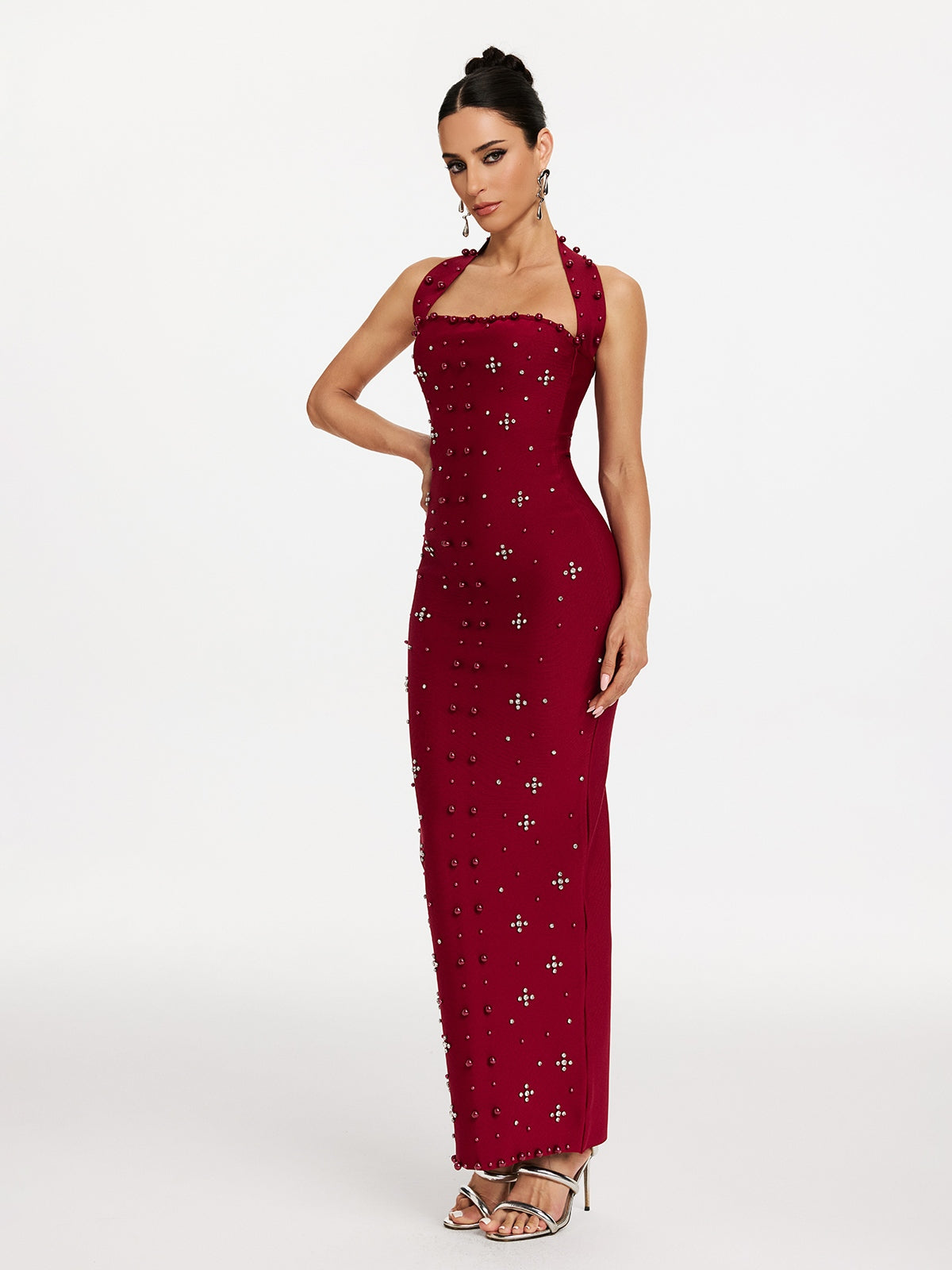 Bandage Midi Dress in Red