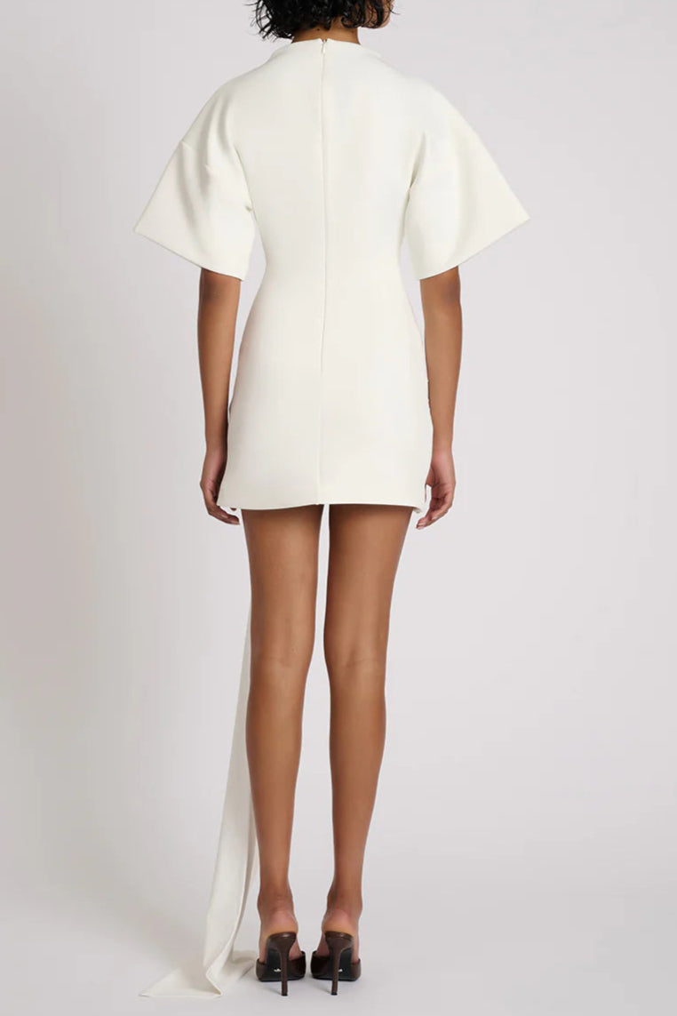 Embellished Mini Dress - White