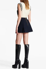 Gold Button Mini Skirt
