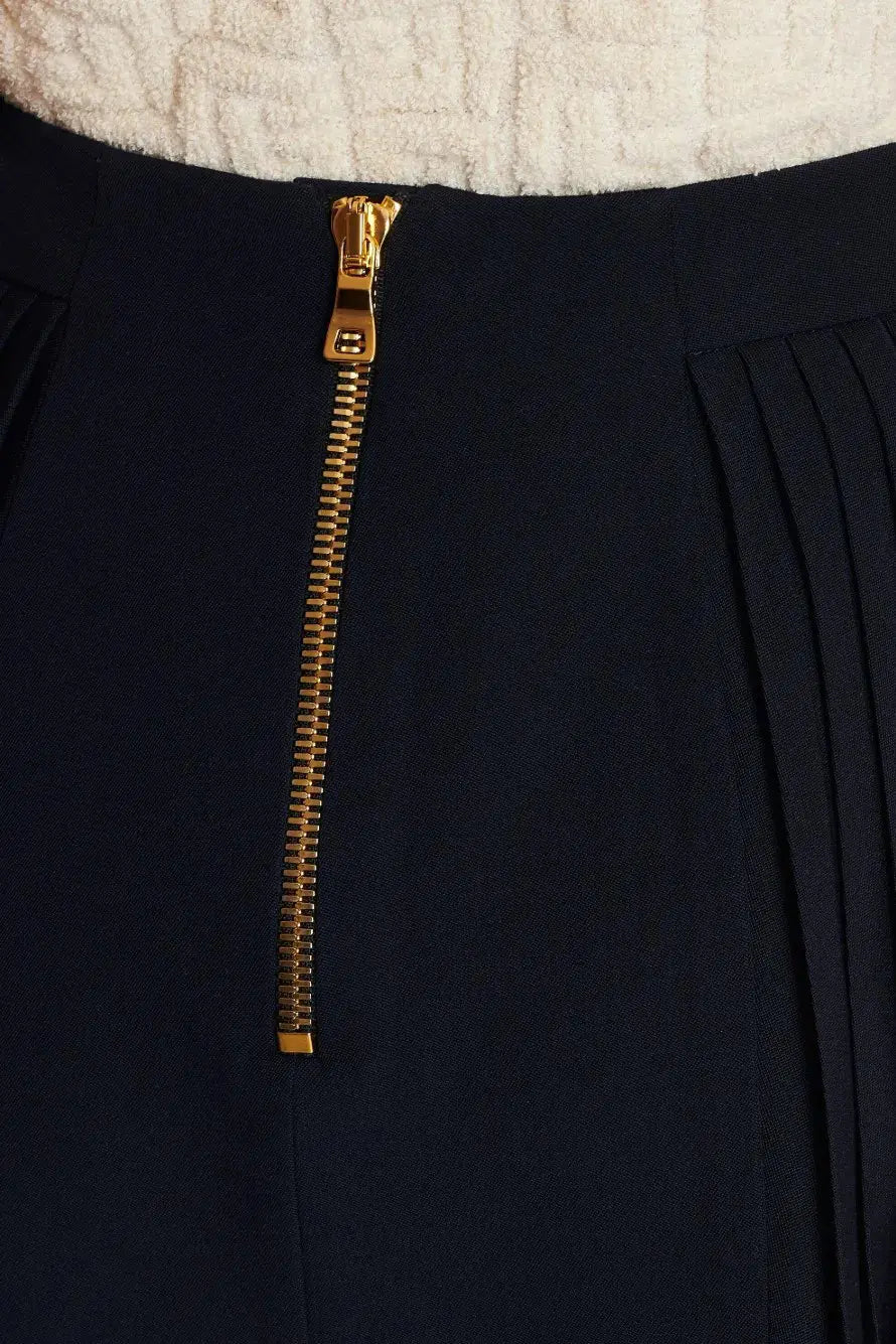 Gold Button Mini Skirt